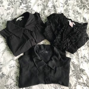 $10 for 3 Sleeveless Button Ups: Black Edition